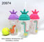 Imagen de VASO PLASTICO DINOSAURIOS CON BOMBILLA 3.25